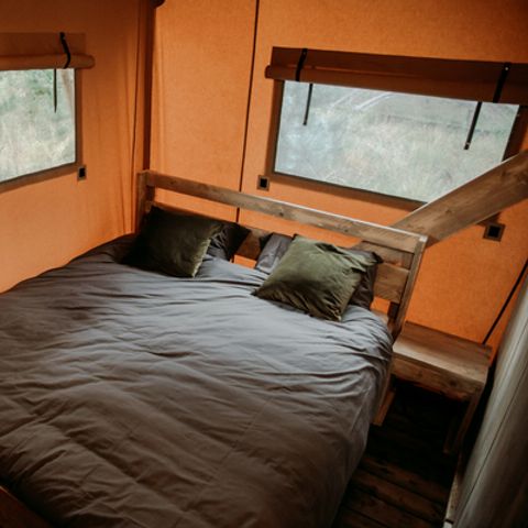 Tente en toile et en bois 5 personnes - Tente Lodge Prestige Plus 2 Ch - 5 Pers