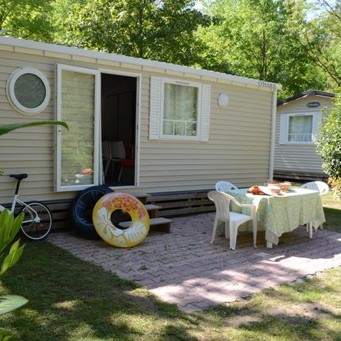 MOBILHOME 5 personnes - Mobilhome Classique 2 ch + Terrasse - Bord de Rivière