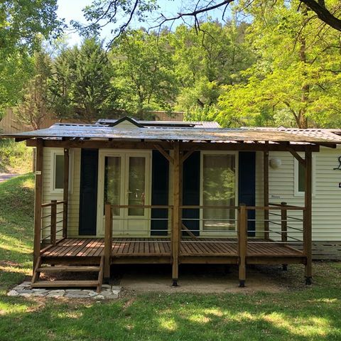 MOBILHOME 5 personnes - Résidence LOUISIANE  Confort 2 chambres avec terrasse couverte + TV