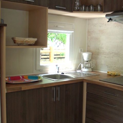 MOBILHOME 4 personnes - Résidence PEYRELADE Confort 2 chambres-terrasse couverte + TV