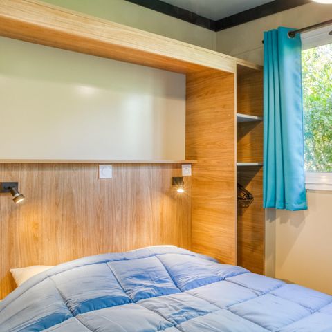 CHALET 5 personnes - Chalet Confort 25m² 2 chambres - terrasse couverte - climatisation 5 pers