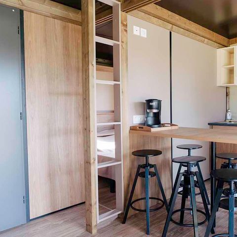CHALET 6 personnes - Confort 35m² 3 chambres terrasse semi-couverte + climatisation