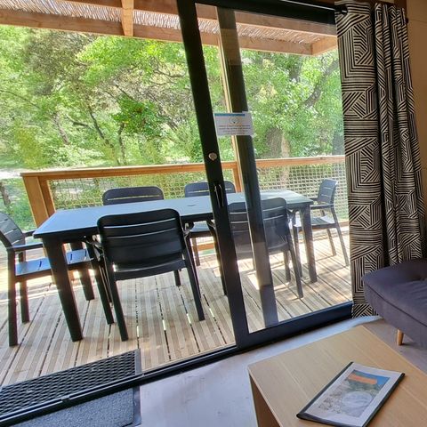 CHALET 6 personnes - Confort 35m² 3 chambres terrasse semi-couverte + climatisation