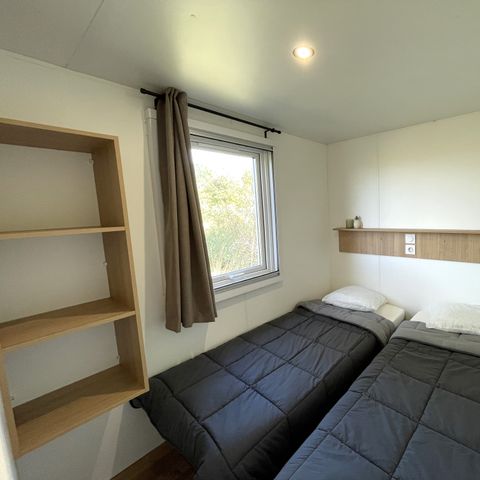 MOBILHOME 4 personnes - Premium 29 m² 2 chambres terrasse semi-couverte + climatisation + LV   L
