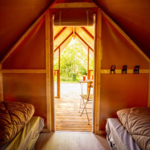 TENTE TOILE ET BOIS 2 personnes - Cyclo Tente Lodge, sans sanitaires, sans cuisine