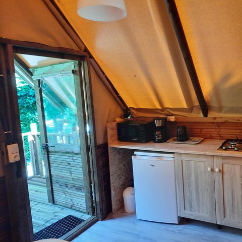 TENTE TOILE ET BOIS 5 personnes - Amazone Lodge, sans sanitaires