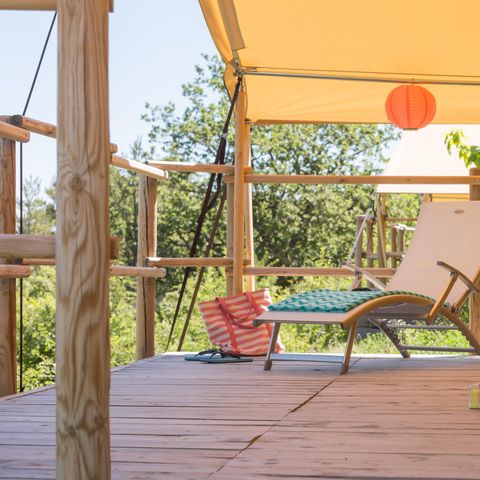TENTE TOILE ET BOIS 5 personnes - Toilé Nature Classic 25 m² - 4 ad + 1 enf - sans sanitaires