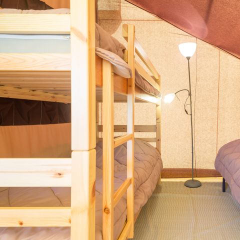 TENTE TOILE ET BOIS 5 personnes - Toilé Nature Classic 25 m² - 4 ad + 1 enf - sans sanitaires
