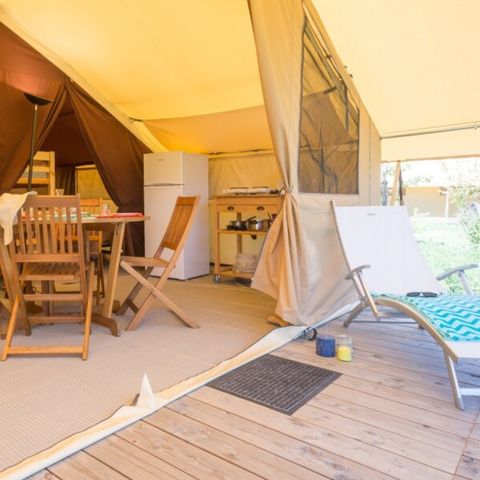 TENTE TOILE ET BOIS 5 personnes - Tente Ciela Nature - 2 chambres (sans sanitaire)