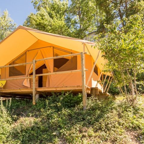Tente en toile et en bois 5 personnes - Tente Ciela Nature - 2 chambres (sans sanitaire)