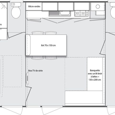 MOBILHOME 4 personnes - Ciela Prestige SPA - 2 chambres dont 1 suite parentale - draps, serviettes et barbec...