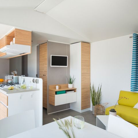 MOBILHOME 6 personnes - Prestige SPA - 3 chambres dont 1 suite parentale - draps, serviettes et plancha