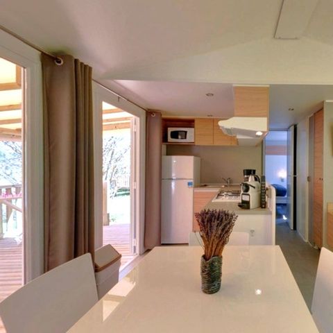 MOBILHOME 6 personnes - Prestige SPA - 3 chambres dont 1 suite parentale - draps, serviettes et plancha