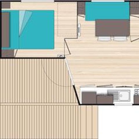 MOBILHOME 4 personnes - Confort  Climatisation  28m² - 2 CH