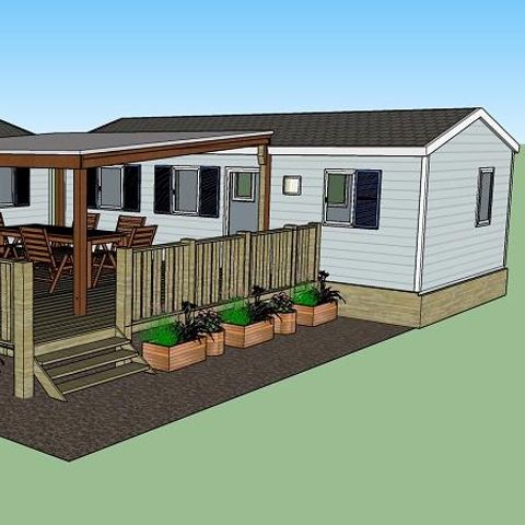 MOBILHOME 8 personnes - Cottage LE TWIN PRESTIGE - climatisé - 4 chambres - 2 SDB - D