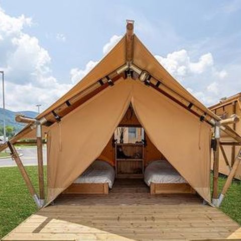 Tente en toile et en bois 6 personnes - SunLodge Pamoja&Kambi