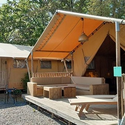 TENTE TOILE ET BOIS 4 personnes - Tente Safari | 2 Ch. | 4 Pers. | 1 SDB | Clim.