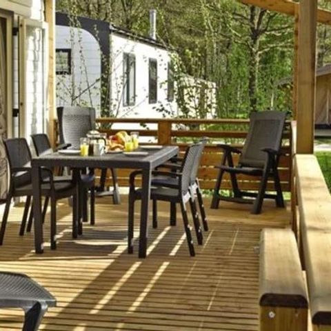 MOBILHOME 8 personnes - Premium | 3 Ch. | 6/8 Pers. | Terrasse surélevée | Clim.
