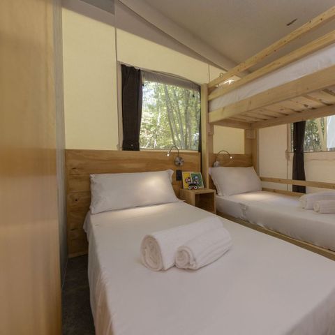 TENTE TOILE ET BOIS 5 personnes - Hu glamp Smart