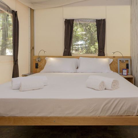 TENTE TOILE ET BOIS 5 personnes - Hu glamp Smart