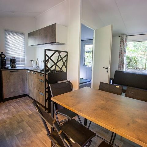 MOBILHOME 6 personnes - Cottage Premium Chanterelle Trio 3 ch. Forêt - TV  - Lave vaisselle - Wifi