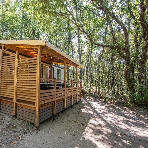 MOBILHOME 6 personnes - Cottage Premium Chanterelle Trio 3 ch. Forêt - TV  - Lave vaisselle - Wifi