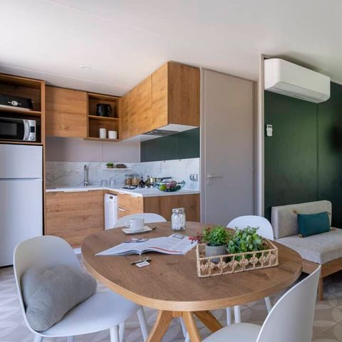 MOBILHOME 8 personnes - 2 modules - 8p 4ch 2sdb Premium clim spa