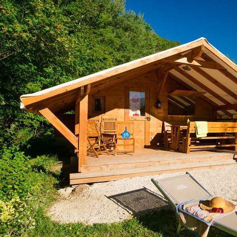 TENTE TOILE ET BOIS 4 personnes - Lodge 4p 2 ch *** Climatisé