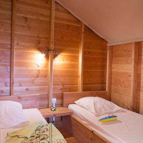 TENTE TOILE ET BOIS 4 personnes - Lodge 4p 2 ch *** Climatisé