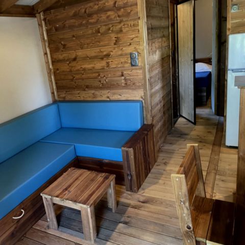 Tente en toile et en bois 5 personnes - TENTE LODGE "DUNE" (ext. toile) 2 chb. 4/5 pl.
