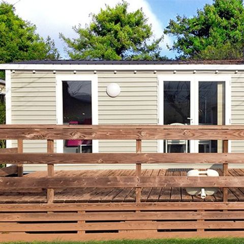 Mobilhome 6 personnes - Comfort XL | 3 Ch. | 6 Pers. | Terrasse surélevée non couverte | TV