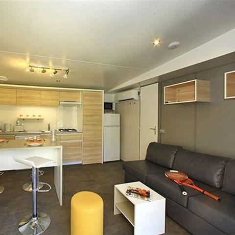 Mobilhome 4 personnes - Ultimate | 2 Ch. | 4 Pers. | Terrasse simple | 2 SDB | Clim. | TV