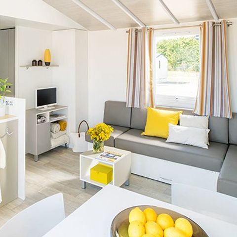 Mobilhome 6 personnes - Ultimate | 3 Ch. | 6 Pers. | Terrasse simple | 2 SDB | Clim. | TV