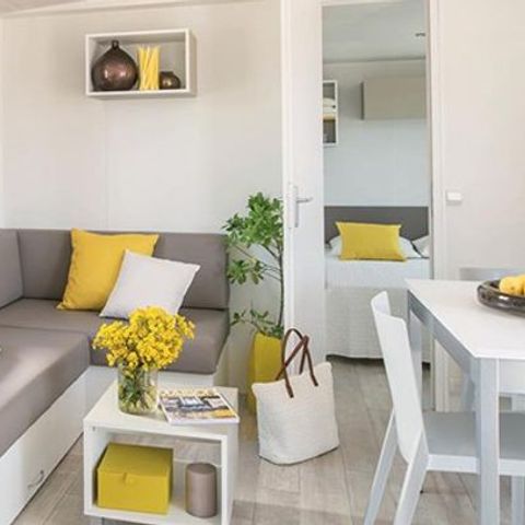 Mobilhome 6 personnes - Ultimate | 3 Ch. | 6 Pers. | Terrasse Lounge | 2 SDB | Clim. | TV