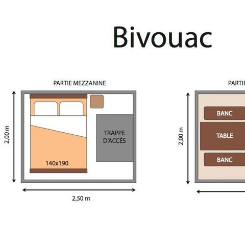 HÉBERGEMENT INSOLITE 1 personne - Bivouac sur Pilotis (sans sanitaires)