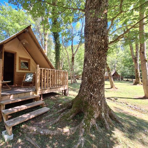 TENTE TOILE ET BOIS 2 personnes - Tente AMAZONE sans sanitaire PRIX POUR 2 PERSONNES