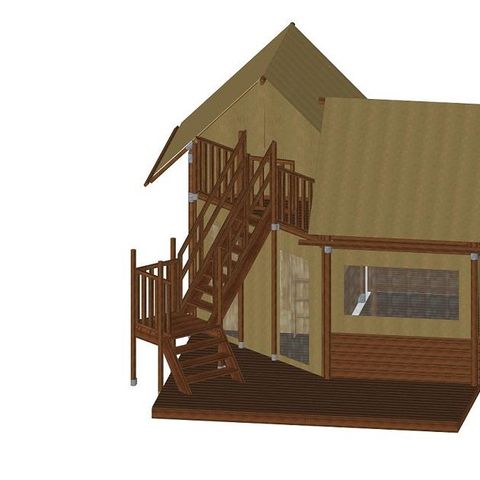 TENTE TOILE ET BOIS 6 personnes - Cabatente 4/6 pers