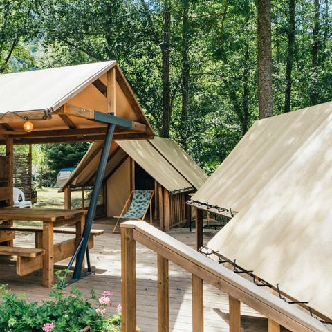 TENTE TOILE ET BOIS 4 personnes - Poly'tente 4 pers