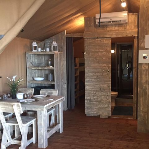 TENTE TOILE ET BOIS 4 personnes - Lodge WOODY 4 pers
