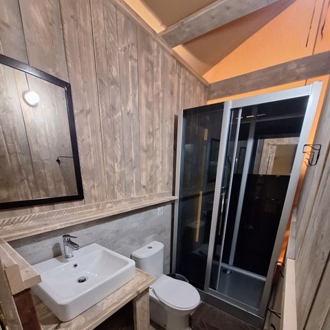 TENTE TOILE ET BOIS 4 personnes - Lodge Woody PMR ( accessible Handicapé) 4 pers