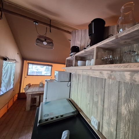 TENTE TOILE ET BOIS 4 personnes - Lodge Woody PMR ( accessible Handicapé) 4 pers