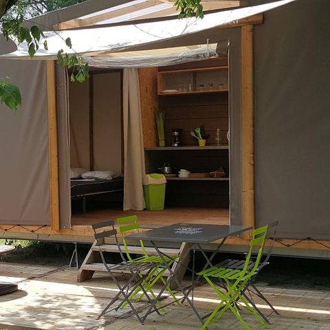 BUNGALOW TOILÉ 4 personnes - Bungalow Maori Confort 17m² 2 chambres - (sans sanitaires- sans eau) 2/4 pers