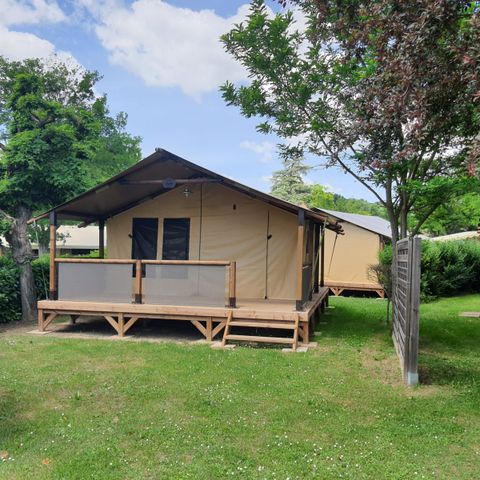TENTE TOILE ET BOIS 5 personnes - Lodge Bali Confort 30m² (sans sanitaires) 1/5 pers