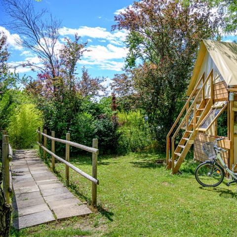 TENTE TOILE ET BOIS 2 personnes - Bivouac perché Cyclo 8m² 1 chambre ( sans sanitaires) 2 pers