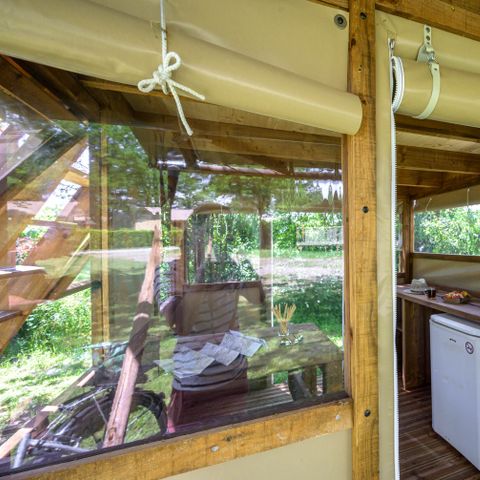 TENTE TOILE ET BOIS 2 personnes - Bivouac perché Cyclo 8m² 1 chambre ( sans sanitaires) 2 pers