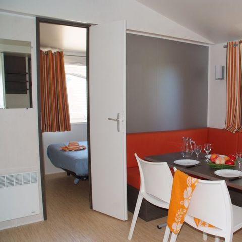 MOBILHOME 4 personnes - Mobil-home Confort 27m² 2 chambres + terrasse couverte - sans tv-sans clim 4 pers