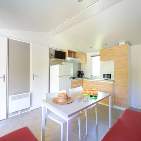 MOBILHOME 4 personnes - Mobil-home Confort 27m² 2 chambres + terrasse couverte + climatisation + TV 4 pers