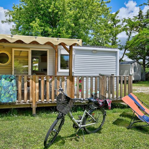 MOBILHOME 4 personnes - Mobil-home Confort 27m² 2 chambres + terrasse couverte + climatisation + TV 4 pers