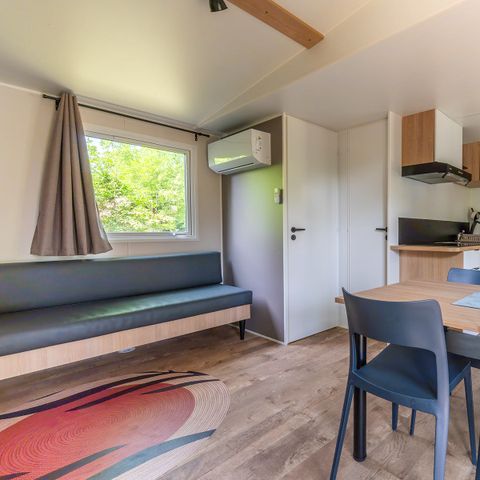 MOBILHOME 6 personnes - COTTAGE Premium SPA privé  35m² 3 ch + TV + Lave-vaisselle + climatisation + plancha + terrasse XL