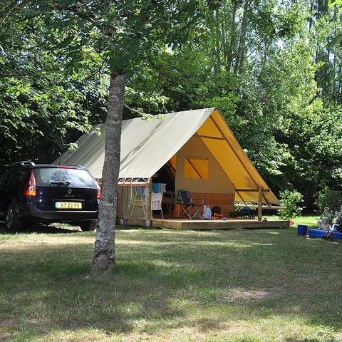 Tente en toile et en bois 4 personnes - Amazone (pas de sanitaires)
